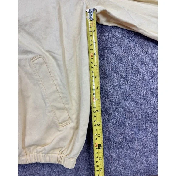 Vintage Polo Ralph Lauren Made In USA Men's Harrington Zip Yellow Jacket Size XL